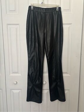 wild fable Black Faux Leather Boot Cut Pants